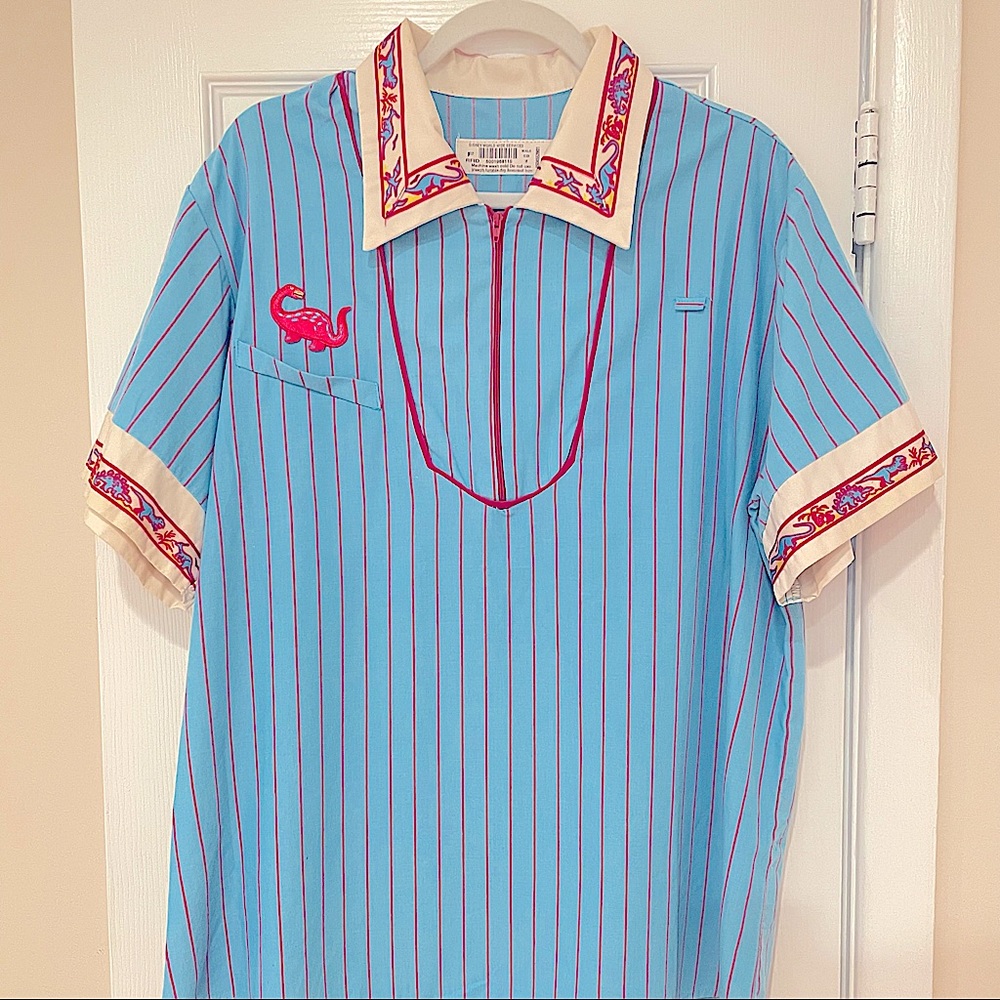 Disney Dino Land Retired Uniform | Size Medium | Pinstripe | Brontosaurus